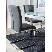 Scaun Tapitat H-190 Chrom Genarom SN Chrom / Gri